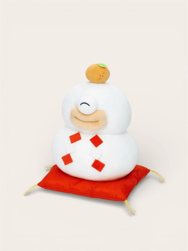 chiikawa 奧德鏡餅/達摩造型毛絨玩偶 