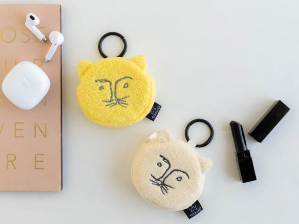 orneko 貓咪大臉收納包吊飾 