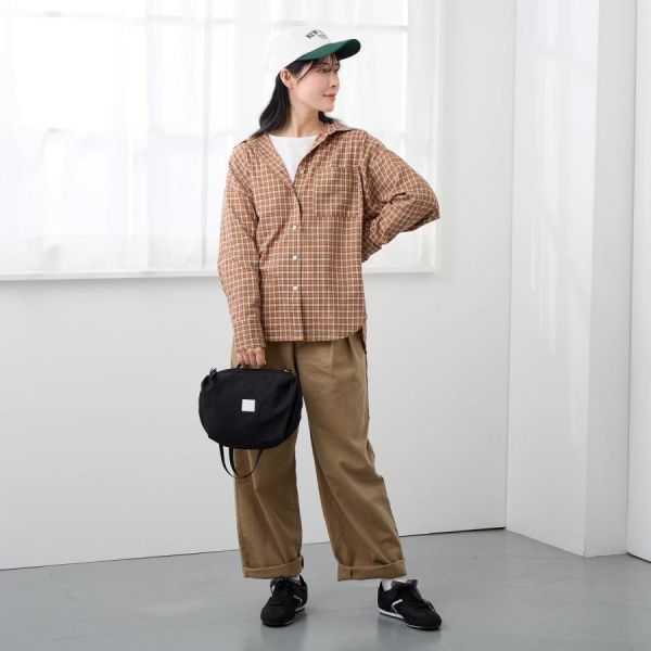 ROOTOTE 標誌素色橢圓側背包 