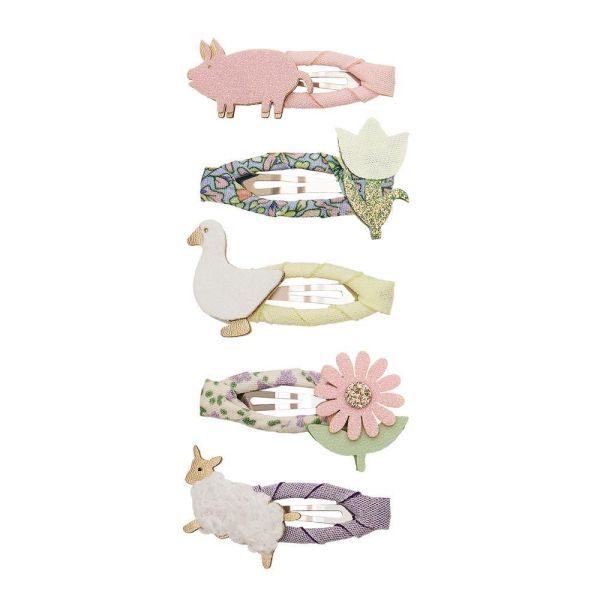 Mimi&Lula農場動物造型髮夾組5入 