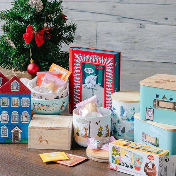 Moomin 木蓋竹纖維收納罐附餅乾 