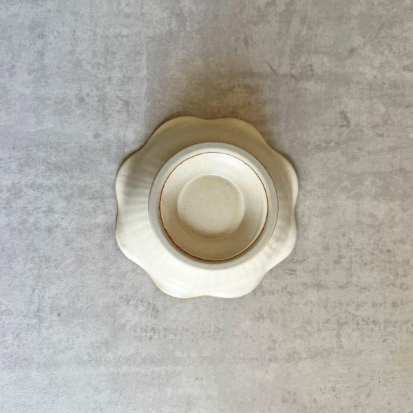 kanesan 復古霧面陶瓷高腳盤S(白) 