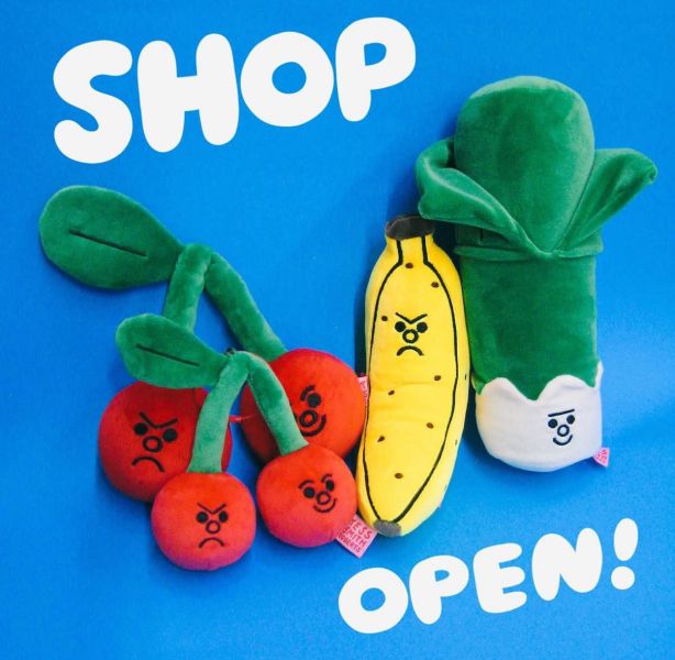 The Bee's Knees 香蕉/青蔥表情造型毛絨玩偶 