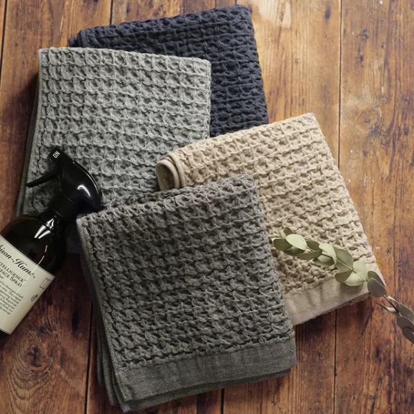 kontex 鬆餅格亞麻棉毛巾 