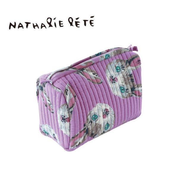 Nathalie Lete 圖騰手工棉布圓筒包 