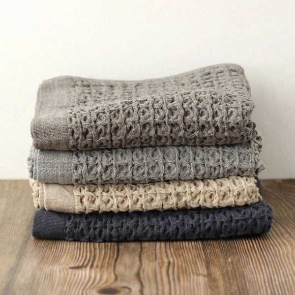 kontex 鬆餅格亞麻棉毛巾 