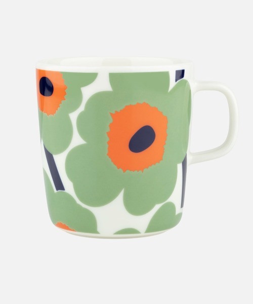 marimekko Unikko 綠罌粟花陶瓷馬克杯400ml 