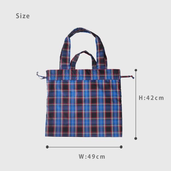 MaisonBlanche 格紋防水束口托特包 