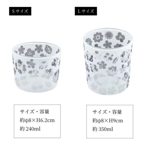 Kukka 北歐風滿版花朵耐熱玻璃杯 