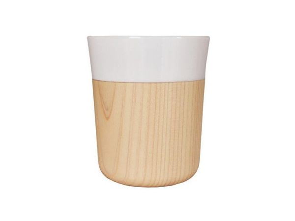 Kokage 天然木陶磁茶杯 