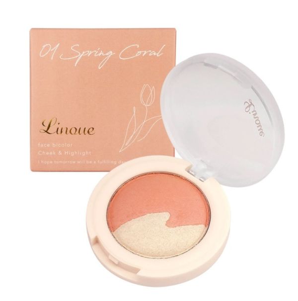 Linoue 雙色腮紅高光盤 Face Bicolor Cheek & Highlight 