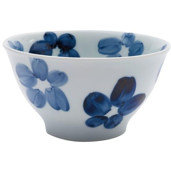 SENAN 波佐見燒藍花陶瓷圓碗 