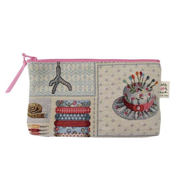 Belle Blanche 編織裁縫用品扁平收納包 