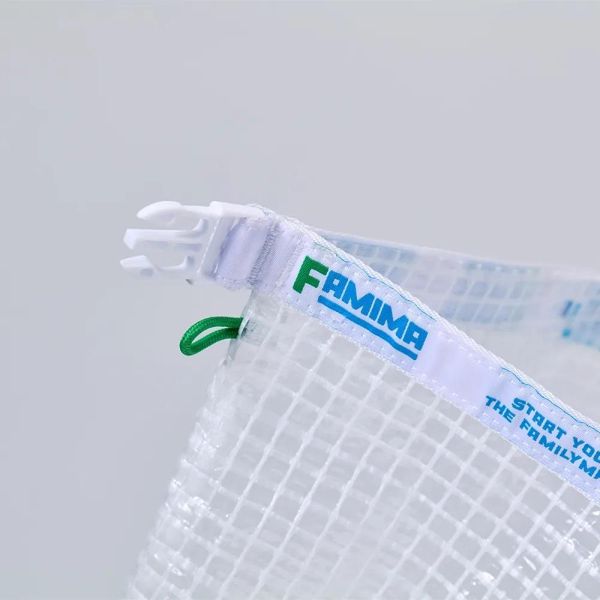 FAMIMA 標誌魔鬼氈網格卷頂收納包 