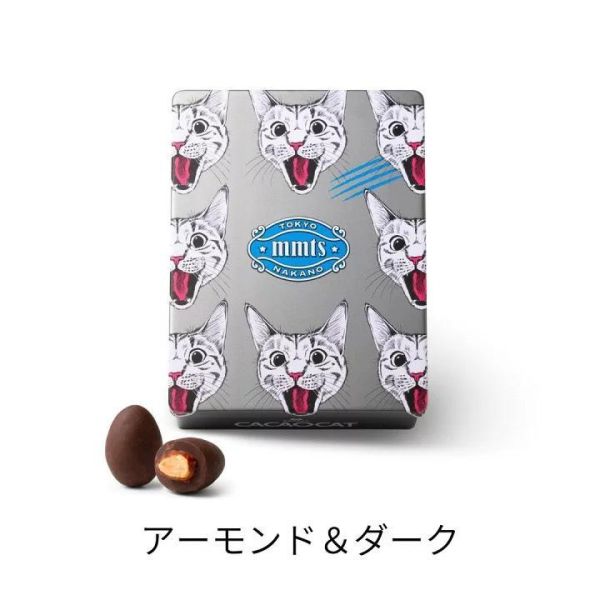 Cacaocat 貓咪杏仁牛奶巧克力球迷你鐵盒 