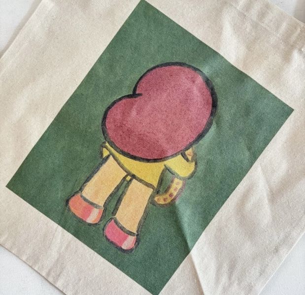 Wisut mamuang抱貓咪有機棉布肩背袋 