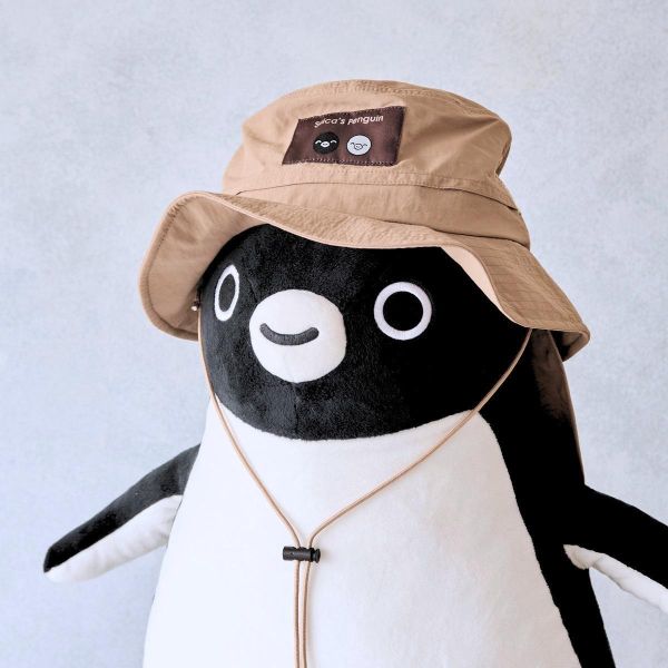 Suica 企鵝標籤尼龍漁夫帽(咖) 