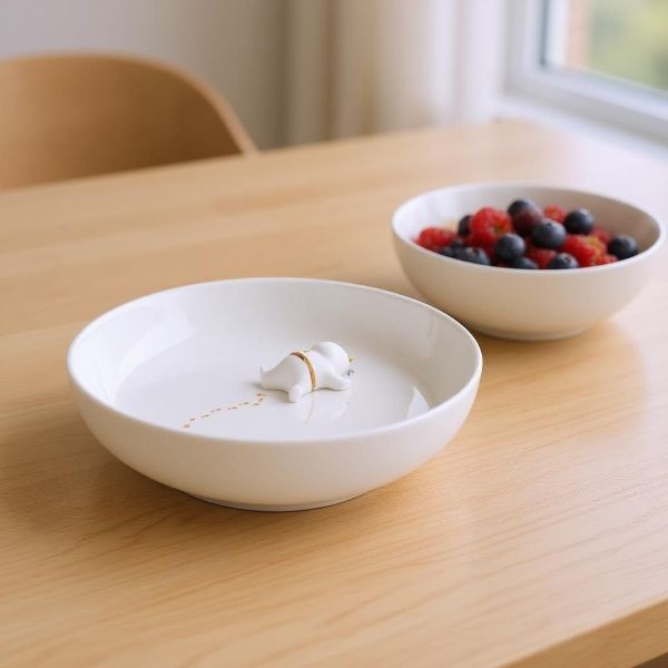 rader 冬季立體陶瓷公仔陶瓷盤 