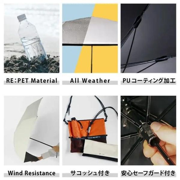 U-DAY 素色可斜揹晴雨專用摺疊傘(米) 