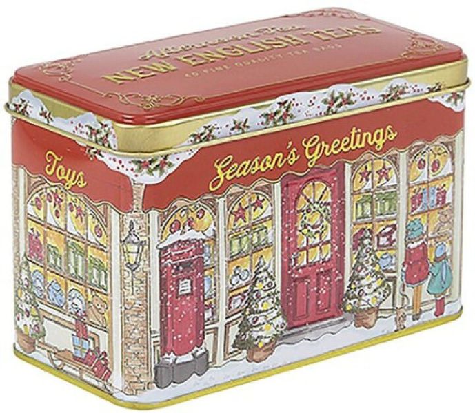 **預購** New English Teas 聖誕英式紅茶包浮雕鐵盒40入 