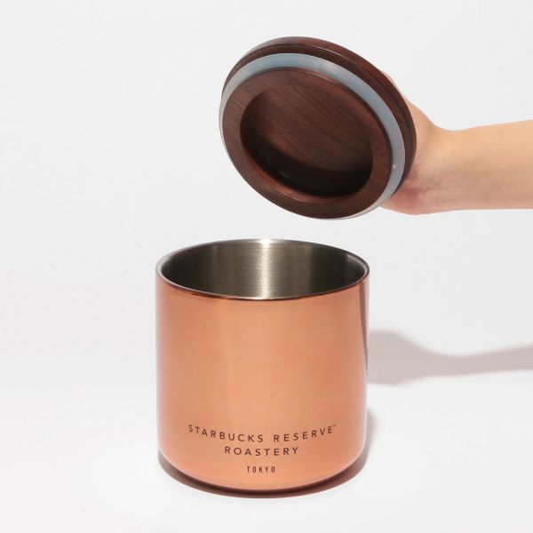 Tokyo星巴克臻選木蓋銅製咖啡豆儲存罐250g  