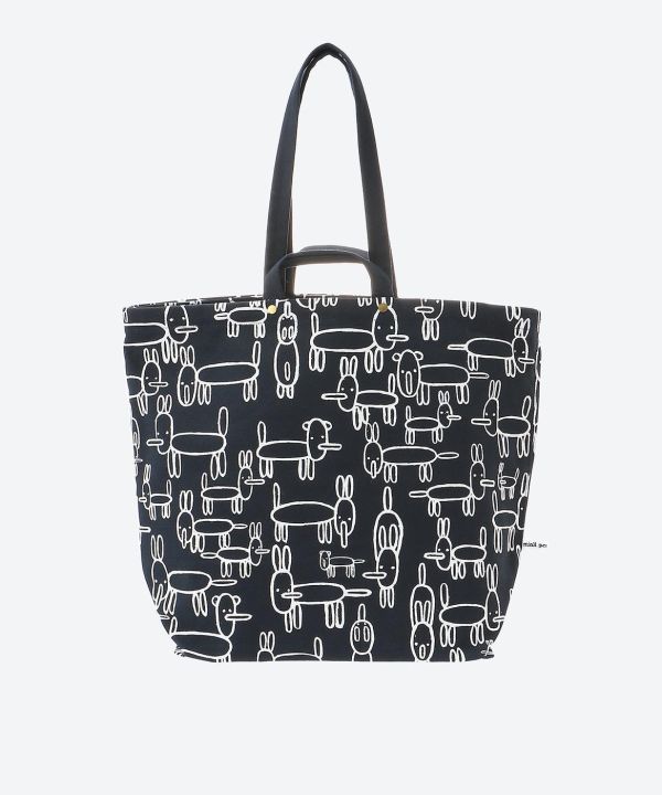 mina perhonen皆川明 滿版氣球狗帆布袋 