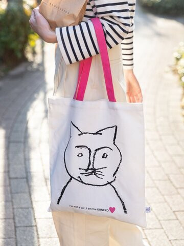 orneko 貓咪大臉帆布袋 