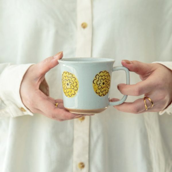 CDF. 波佐見燒 繡球花輕量陶瓷馬克杯 