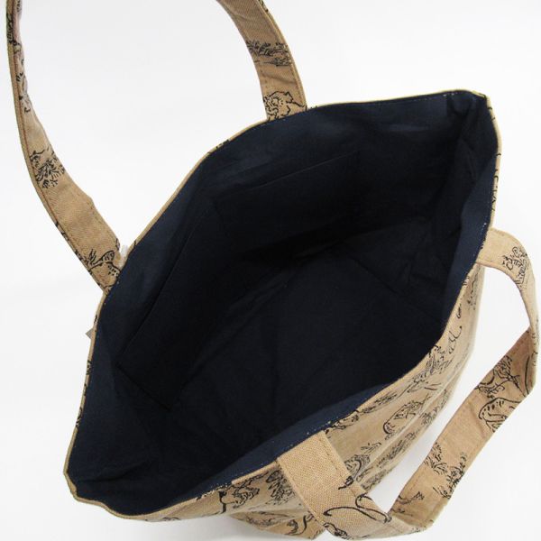 鳥獸戲畫舟型手提袋 