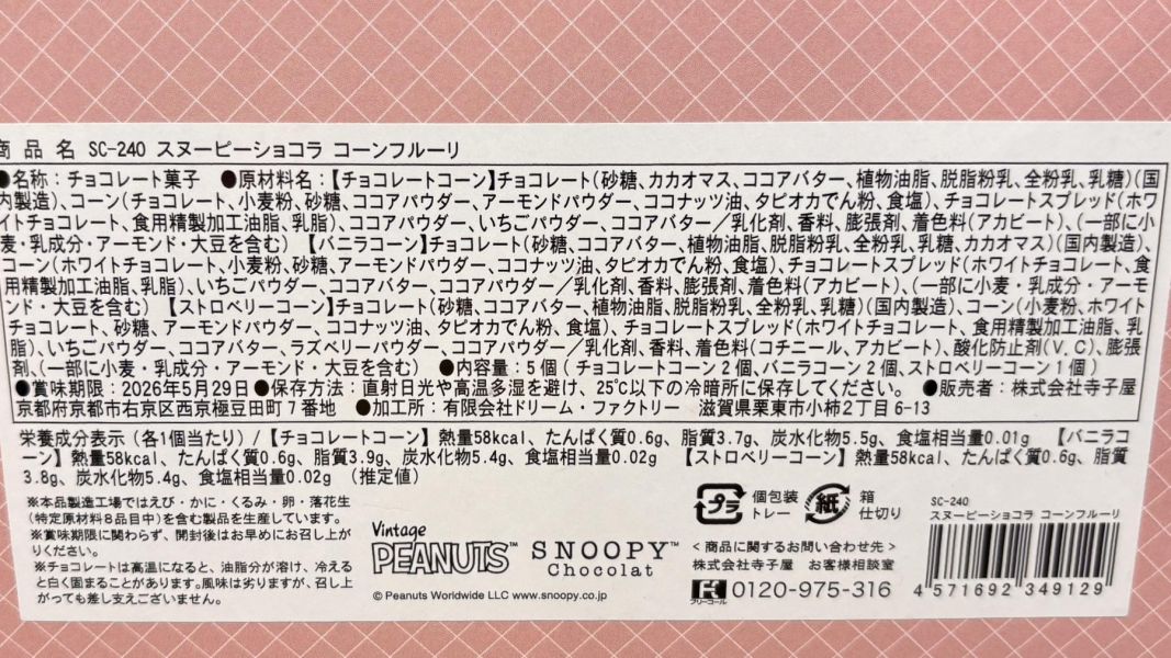 Snoopy Chocolat 甜筒餅乾禮盒 