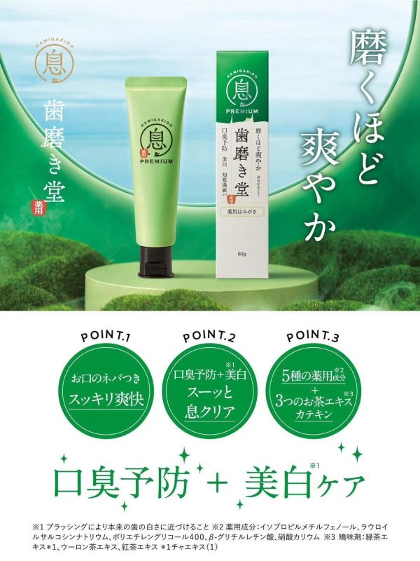 HAMIGAKIDO 藥用極緻清新淨氣牙膏(60g) 