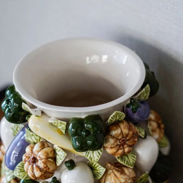 Des pots 滿版立體可可豆&蔬菜&水果陶瓷花瓶 
