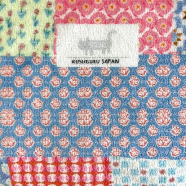 kusuguru 刺繡貓咪拼布立體橢圓收納包 