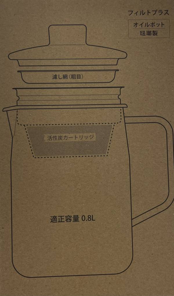 FUJIHORO 富士琺瑯活性炭濾油壺(墨綠) 