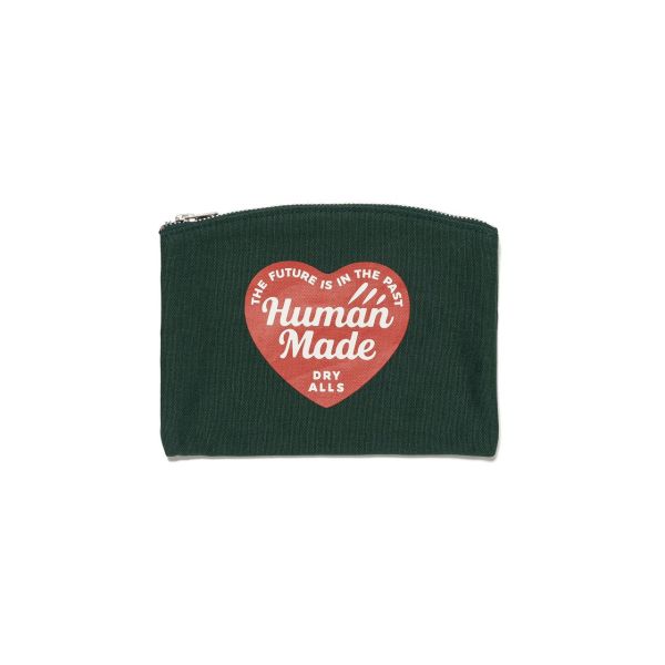Human Made 愛心帆布拉鍊卡片包 