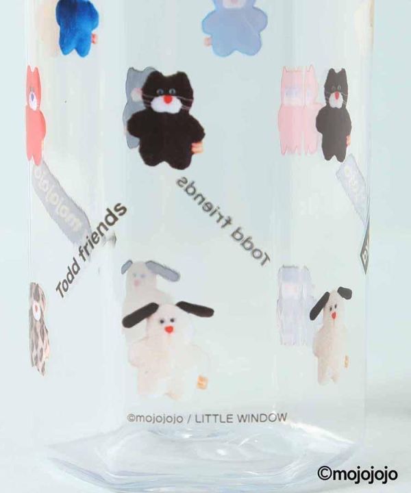 mojojojo 滿版小圖透明水壺350ml 