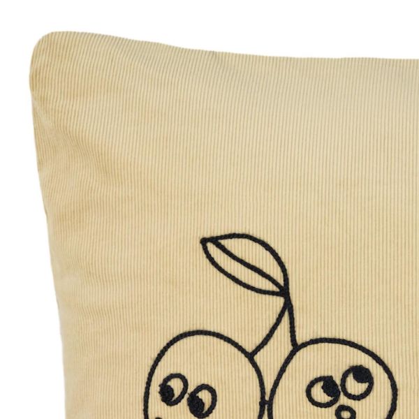unico 刺繡小圖雙色燈芯絨抱枕套 