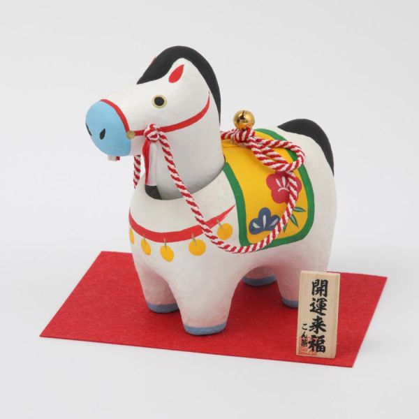 招福犬張子 4號馬年鈴鐺和紙擺設 