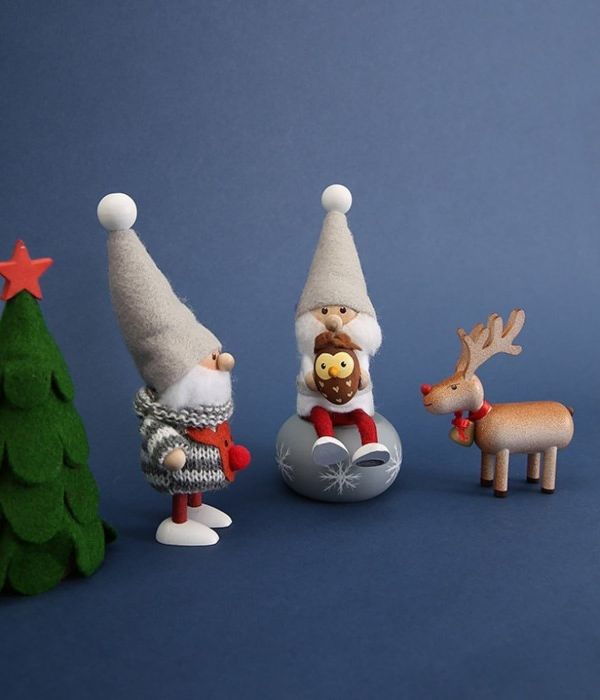 Nordika Nisse 木雕星星絨布聖誕樹擺飾 