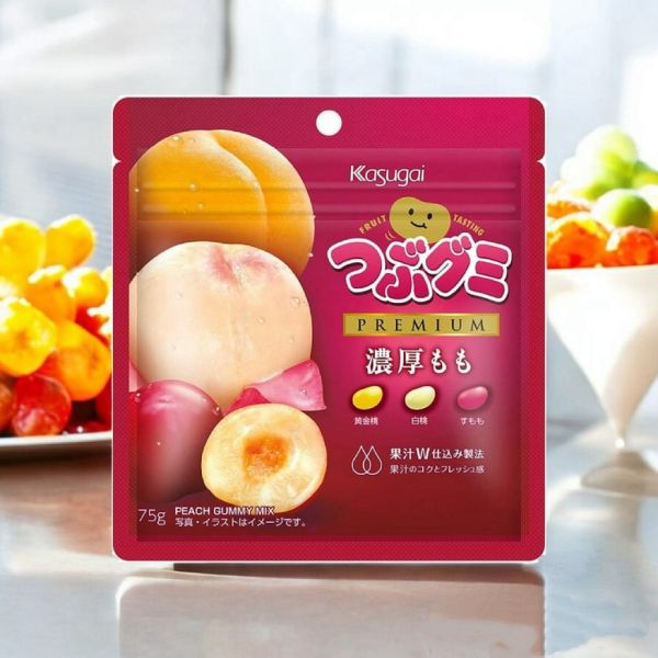 **預購** 春日井 PREMIUM濃厚三種水蜜桃水果軟糖 