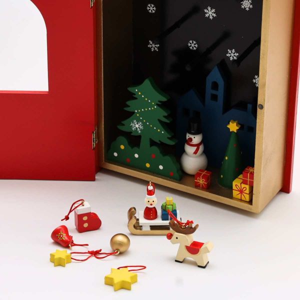 Mark's 木製吊飾聖誕書擺設 