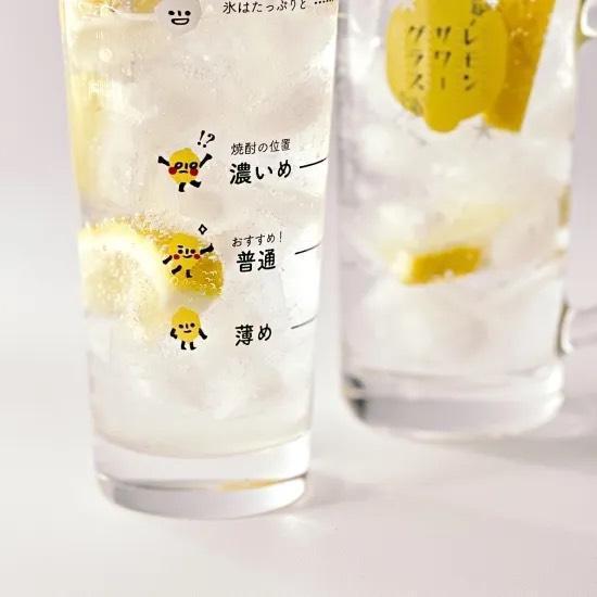 東洋佐佐木 檸檬沙瓦調酒刻度玻璃杯 