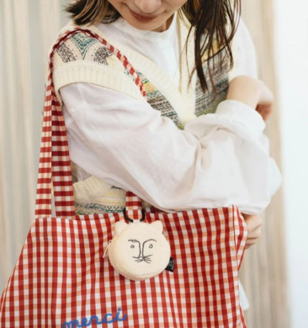 orneko 貓咪大臉收納包吊飾 