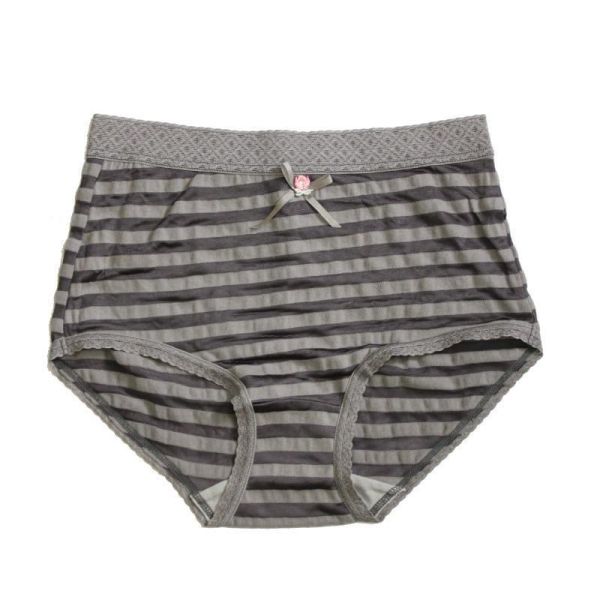 Tunic 花朵條紋蕾絲棉質三角內褲 