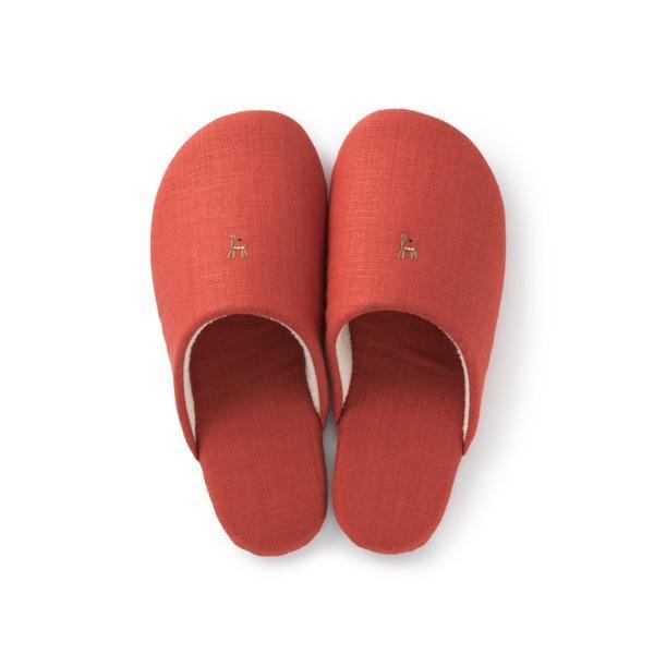 中川政七 小鹿刺繡綿麻室內拖鞋 