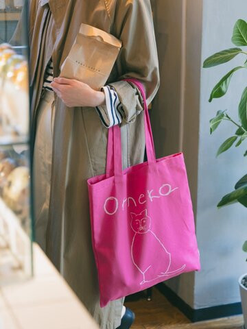 orneko 貓咪桃紅帆布袋 