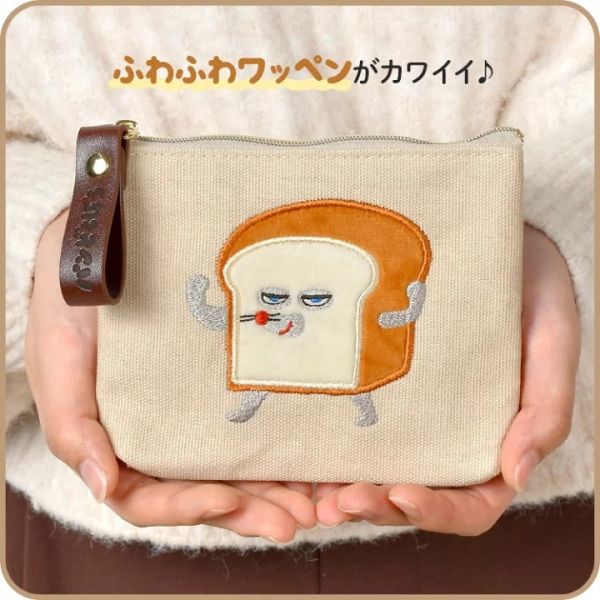 mc. 麵包小偷刺繡帆布面紙收納包 