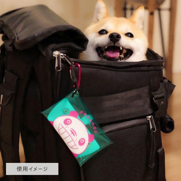 Tms 熊貓家族登山扣透明收納包 