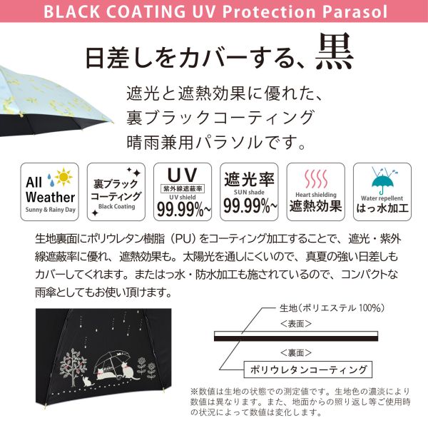 Mikuni 晴雨專用 貓咪行李箱折疊傘 