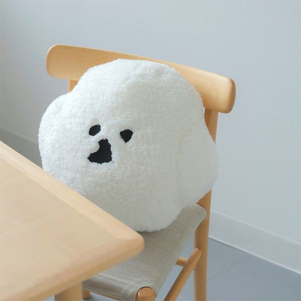 mambo & bb 比熊犬大臉毛絨抱枕 